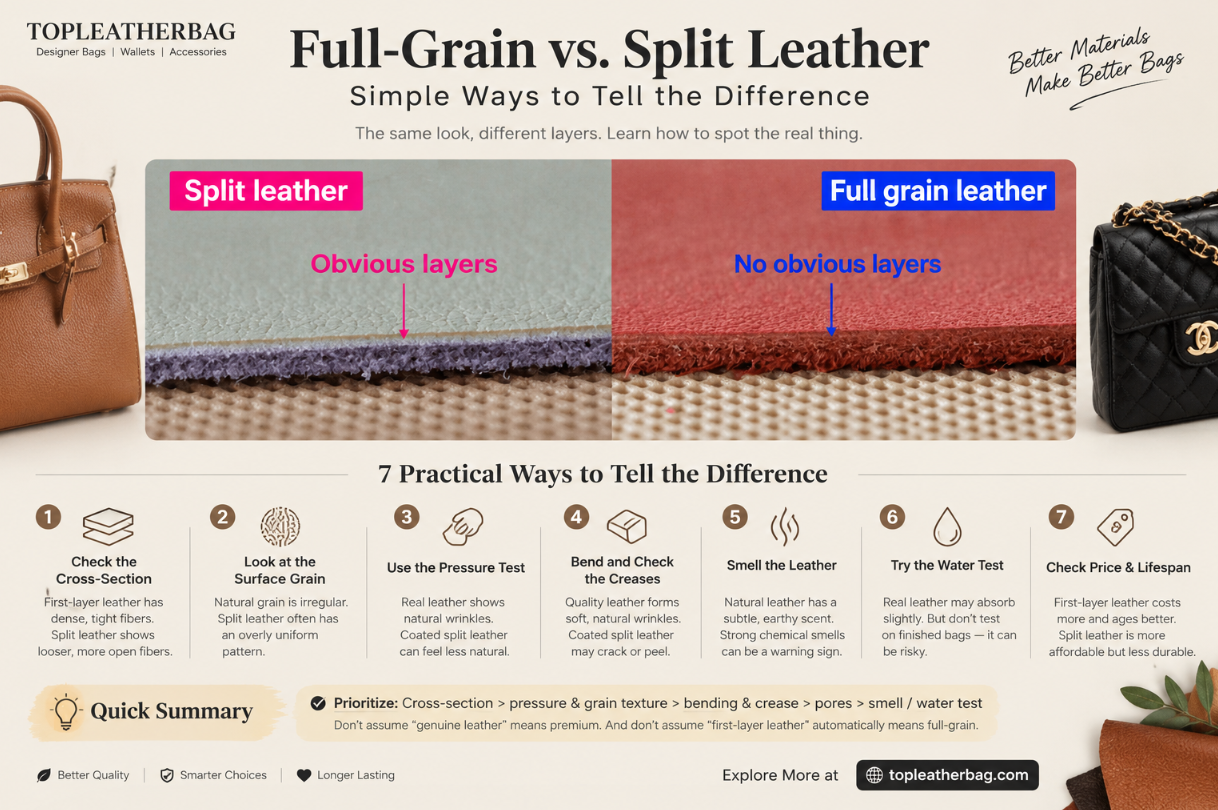 Full-Grain vs. Split Leather