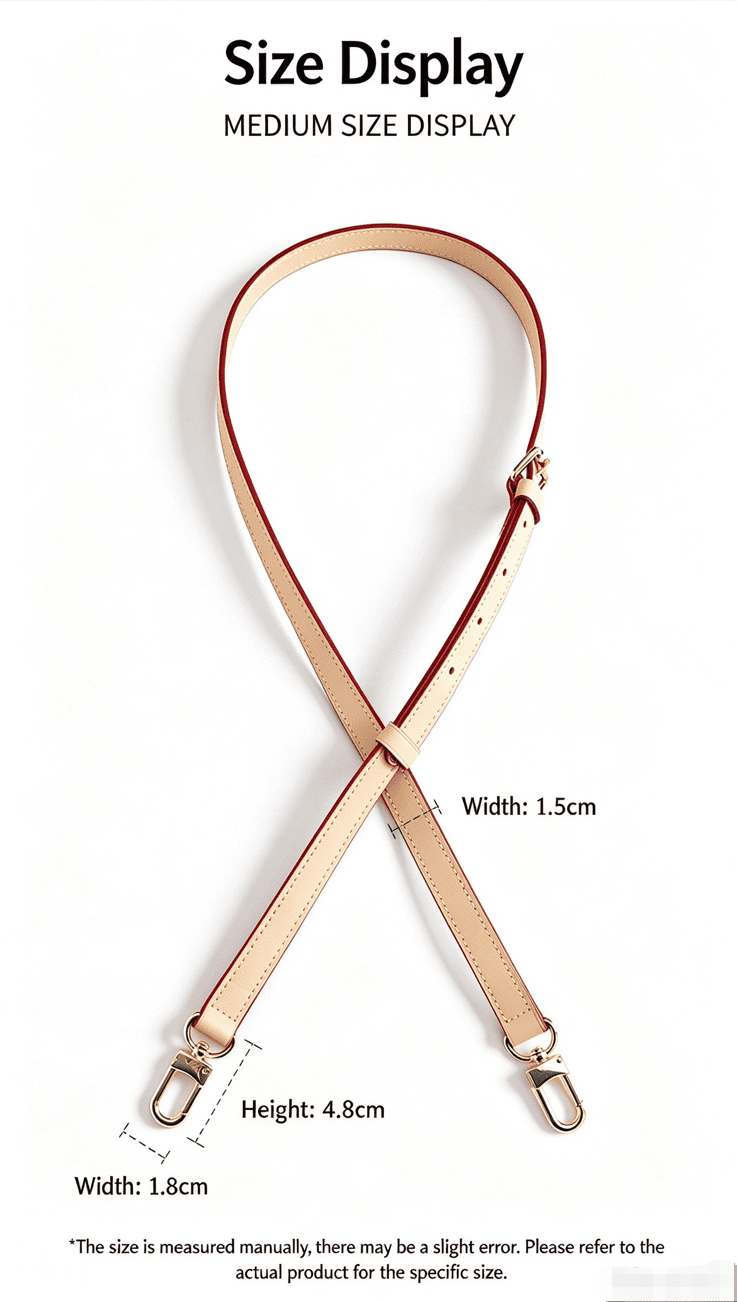 Leather Crossbody Strap for Speedy Bags size