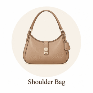 elegant-beige-leather-shoulder-bag-icon Minimal icon of elegant beige leather shoulder bag
