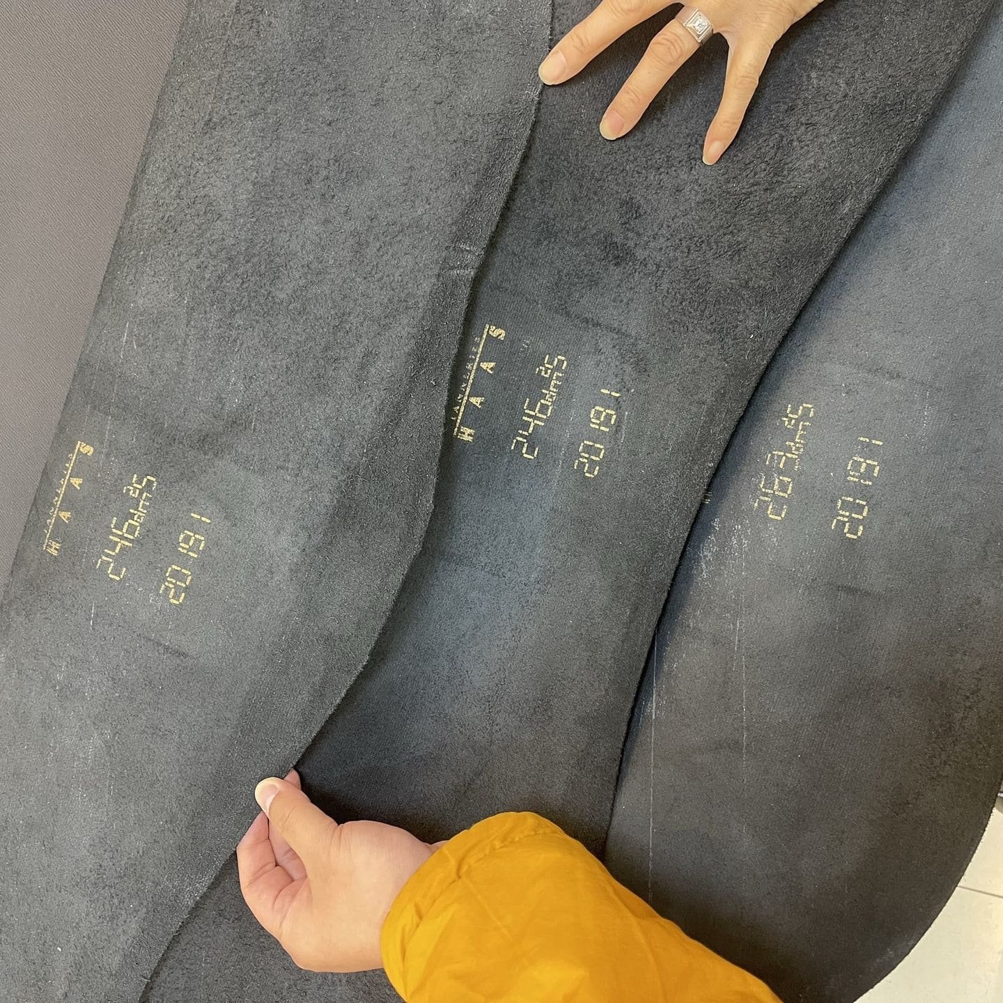 Haas Epsom calfskin full hides, premium leather stock for luxury bags