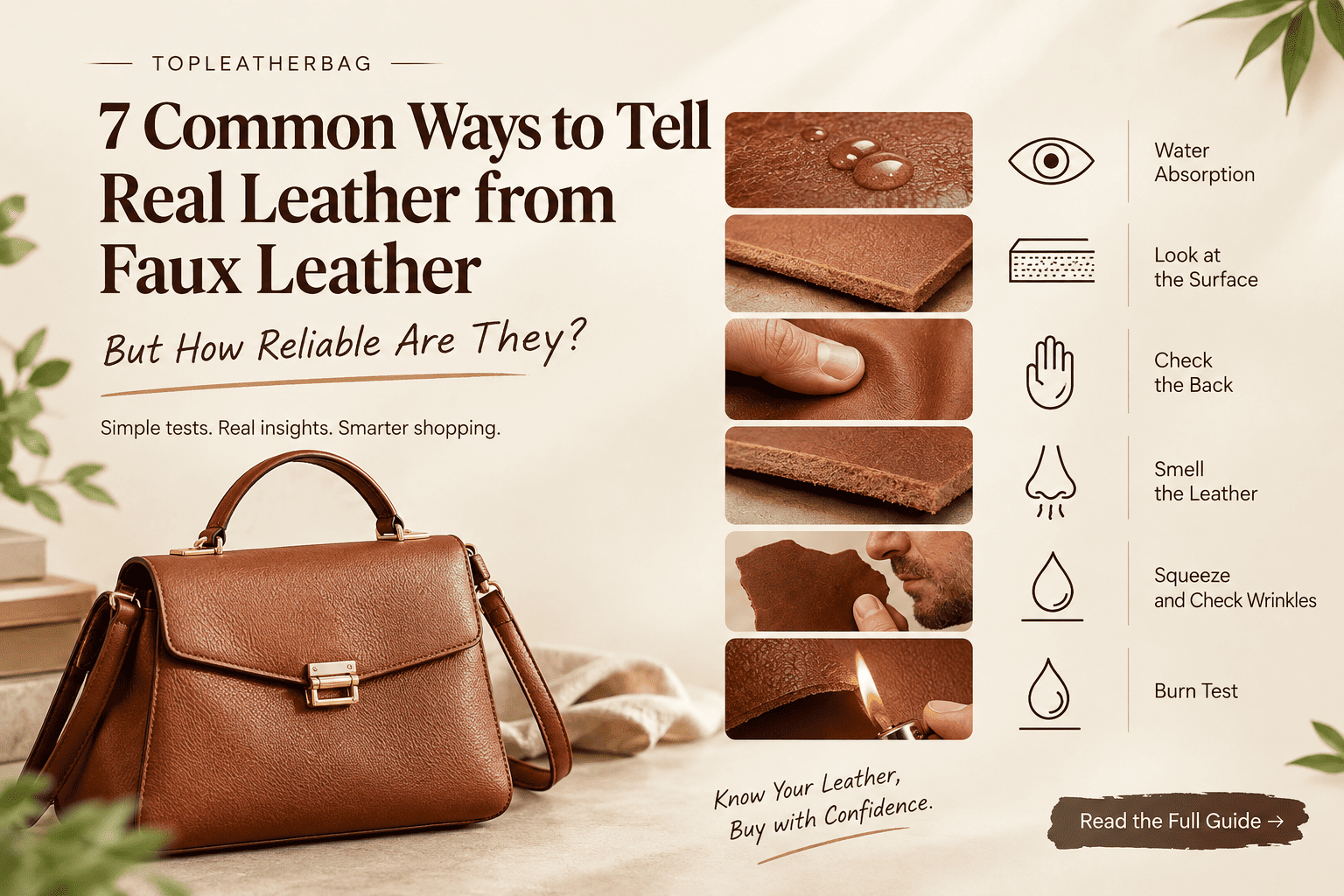 7 Common Ways to Tell Genuine Leather from Faux Leather